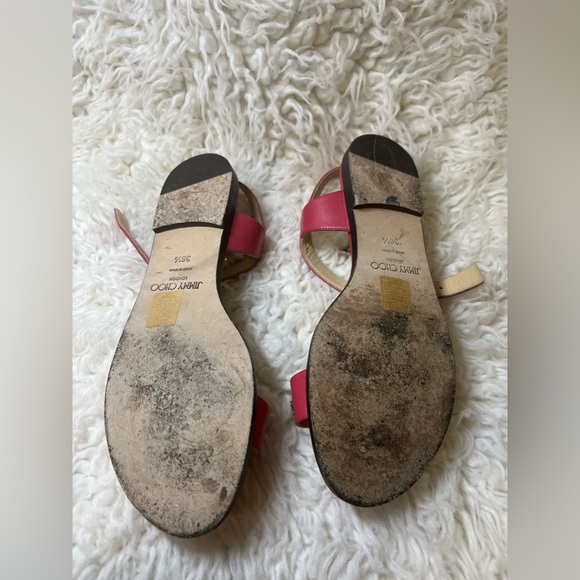 Jimmy Choo City Sandal Flat With Jewelry ONPA/028 Power Pink Size 6.5 - Picture 3 of 5